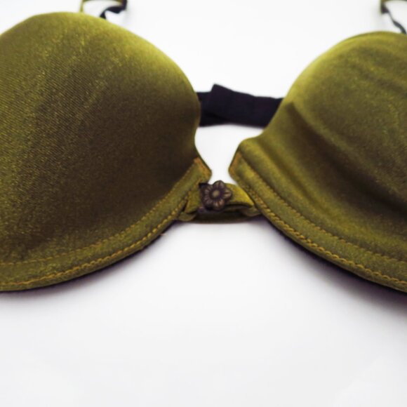 Lily of France Liquid Gold Iridescent Underwire Push Up Bra 34D - Picture 6 of 8